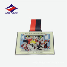 Silver plating cartoon movies cheap medal with offset printing